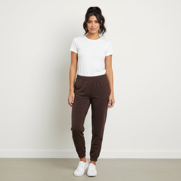 Dark Chocolate Brown Prana Women’s Joggers – Size Large, Excellent Condition - Picture 1 of 6